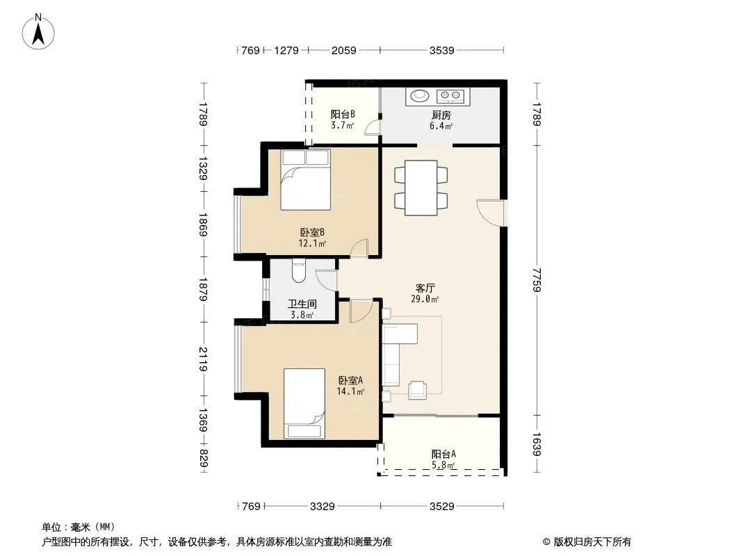 桂花香邻户型图