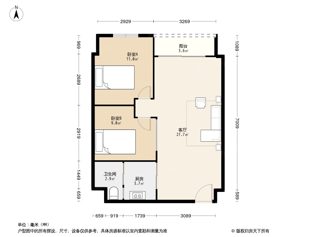 东盛大厦户型图