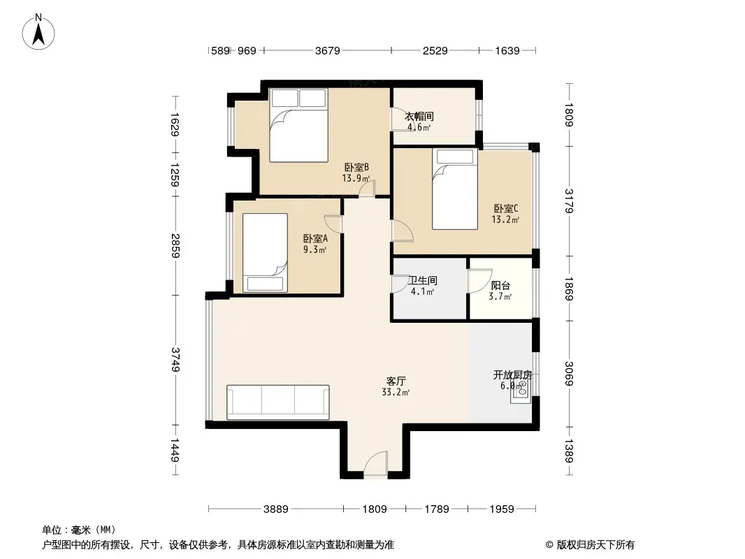 天羽揽月户型图