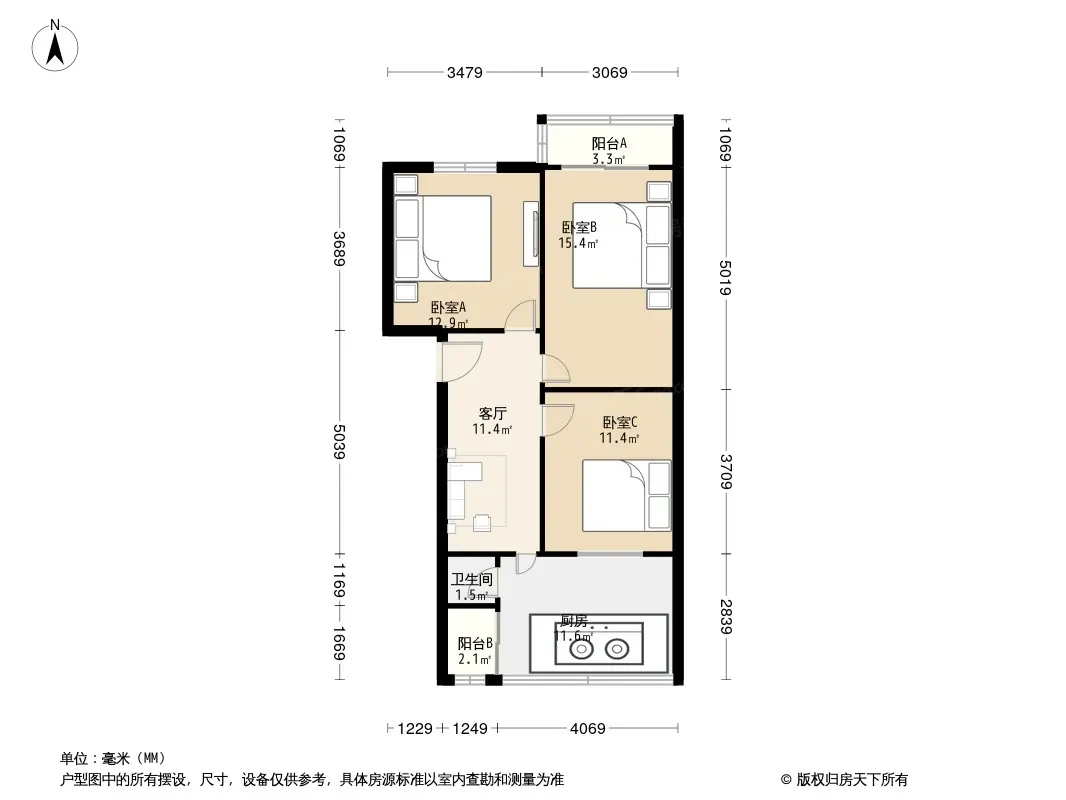 地勘路6号院户型图