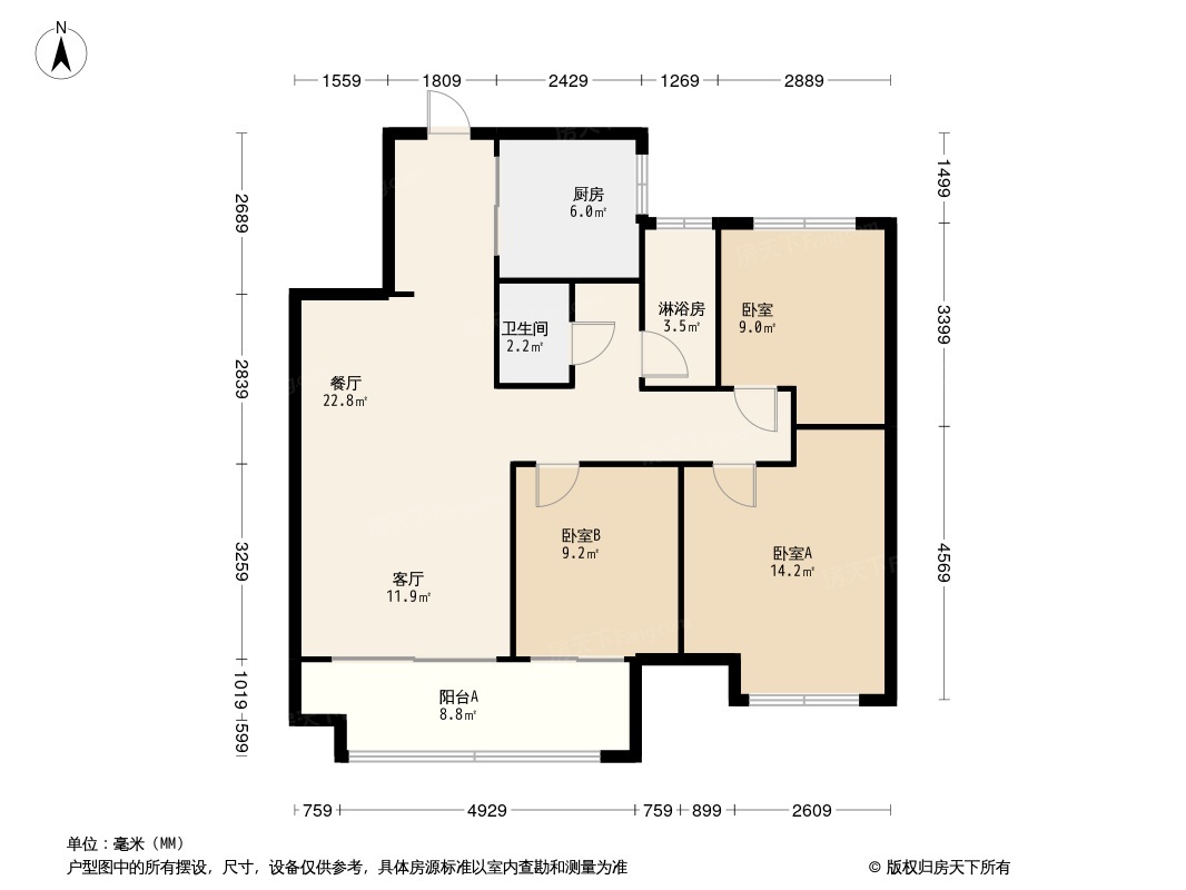 美的·天誉户型图