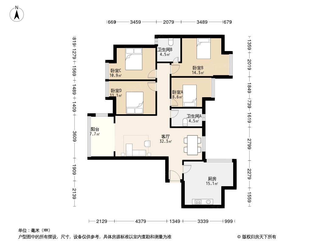 合能四季康城户型图