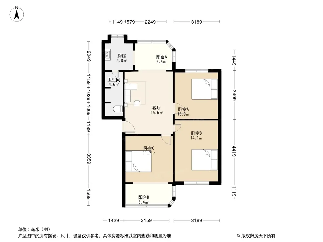 新鸿南一巷2号院户型图