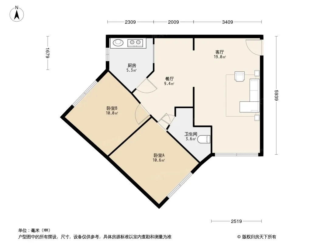 建设路54号院户型图