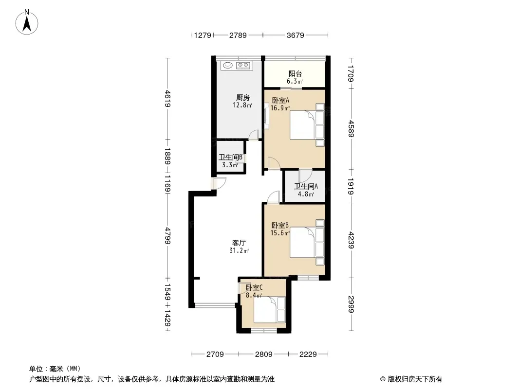 棕竹苑户型图