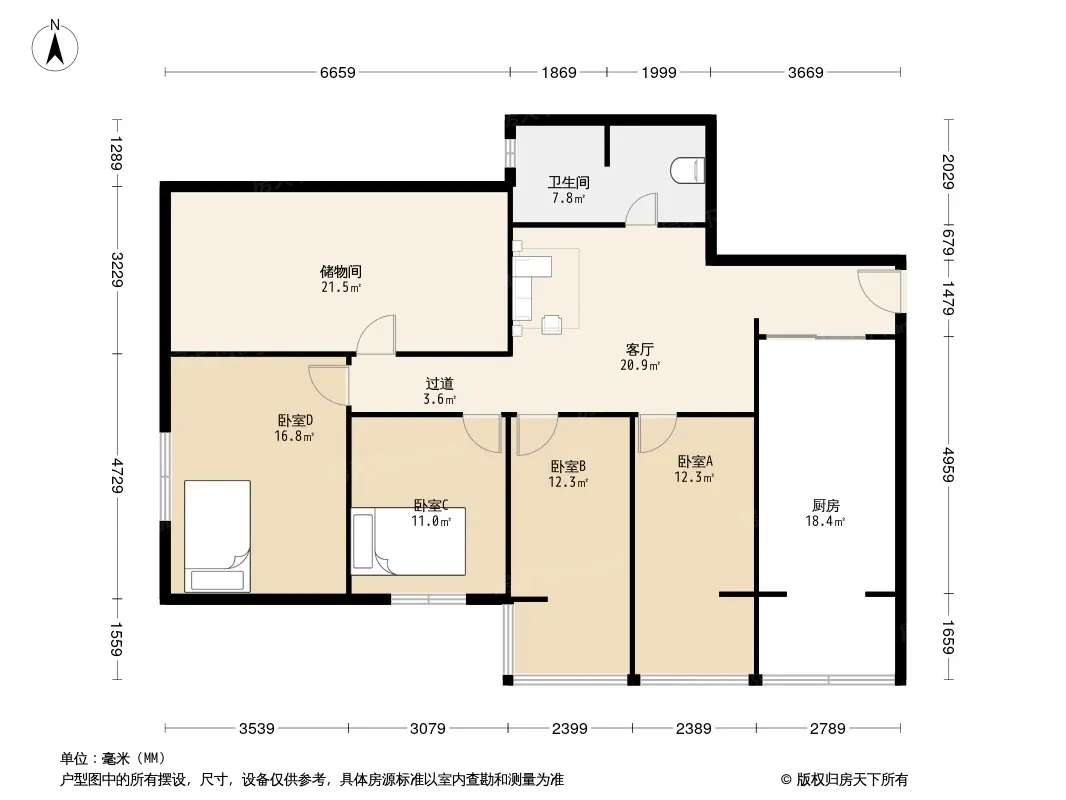 下同仁路126号院户型图