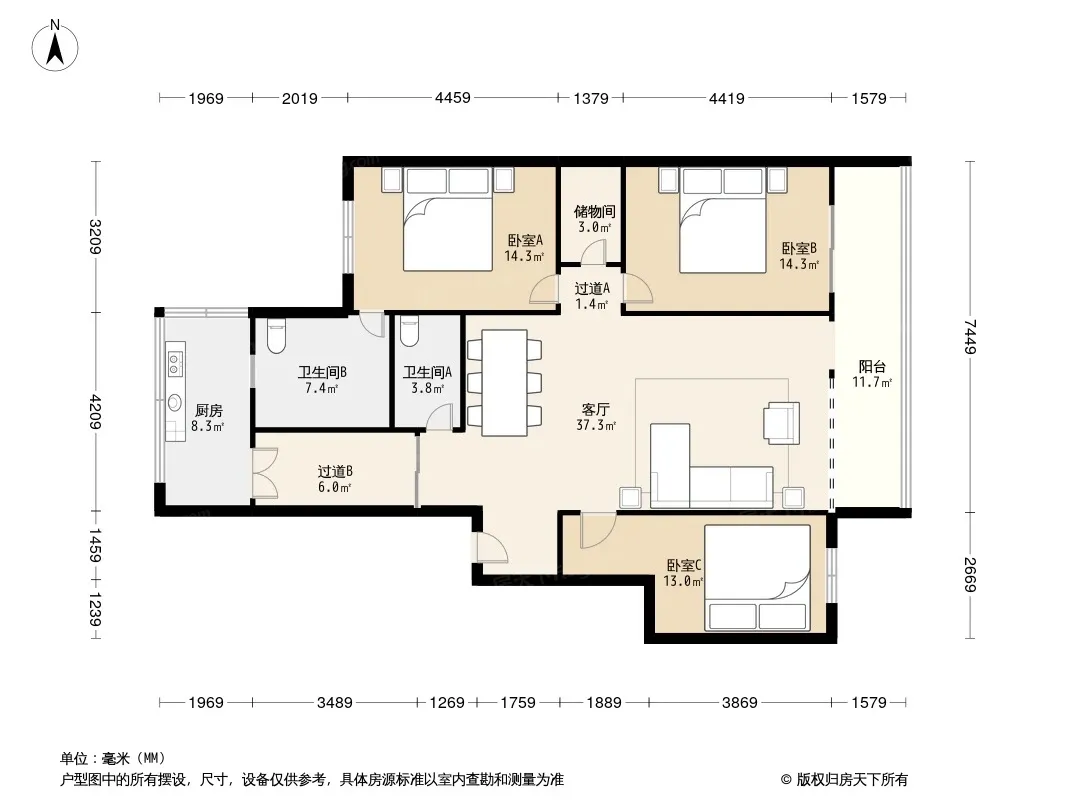 临江名居户型图