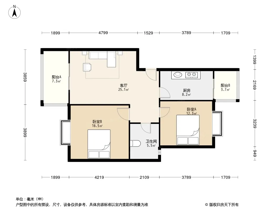 荆竹小区一号院户型图