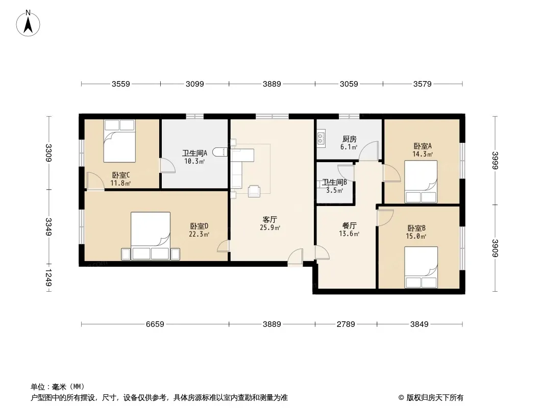晏苑公寓户型图