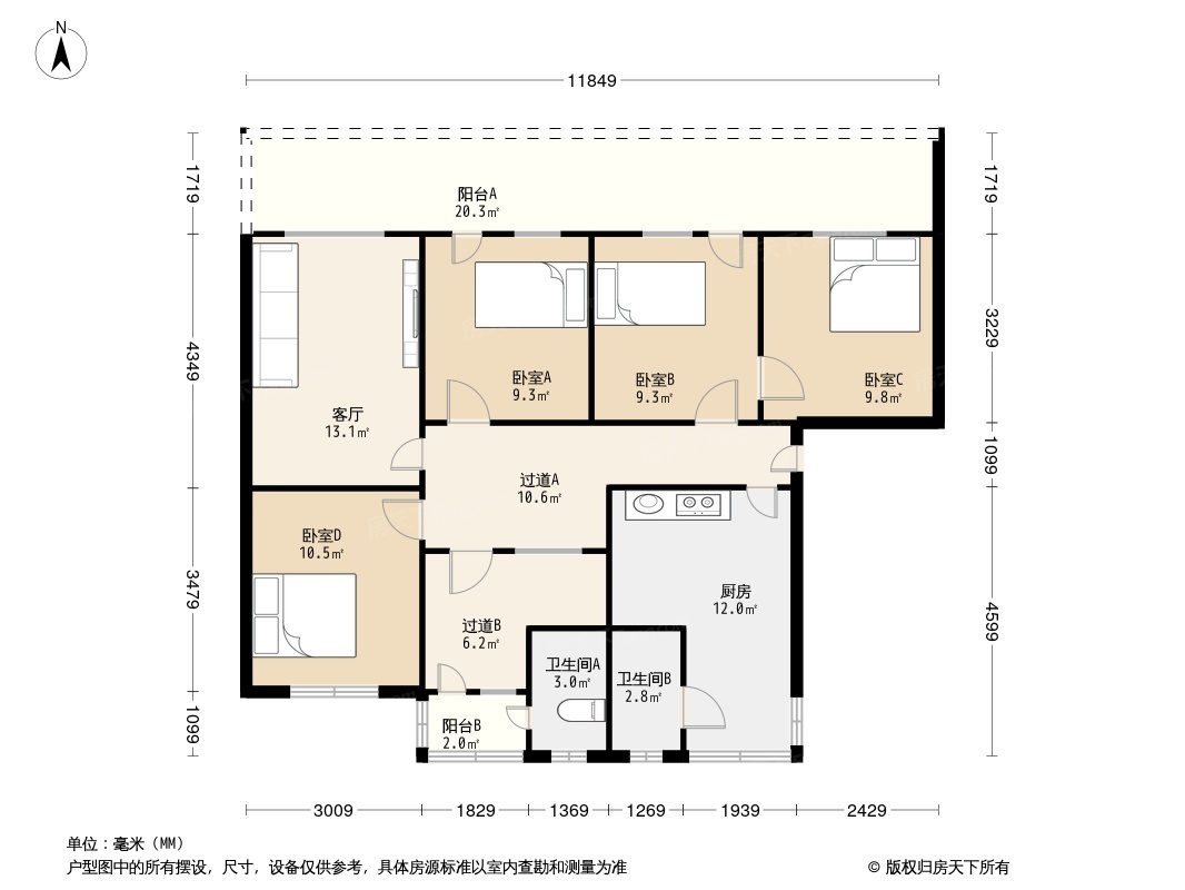 塑料12厂宿舍户型图