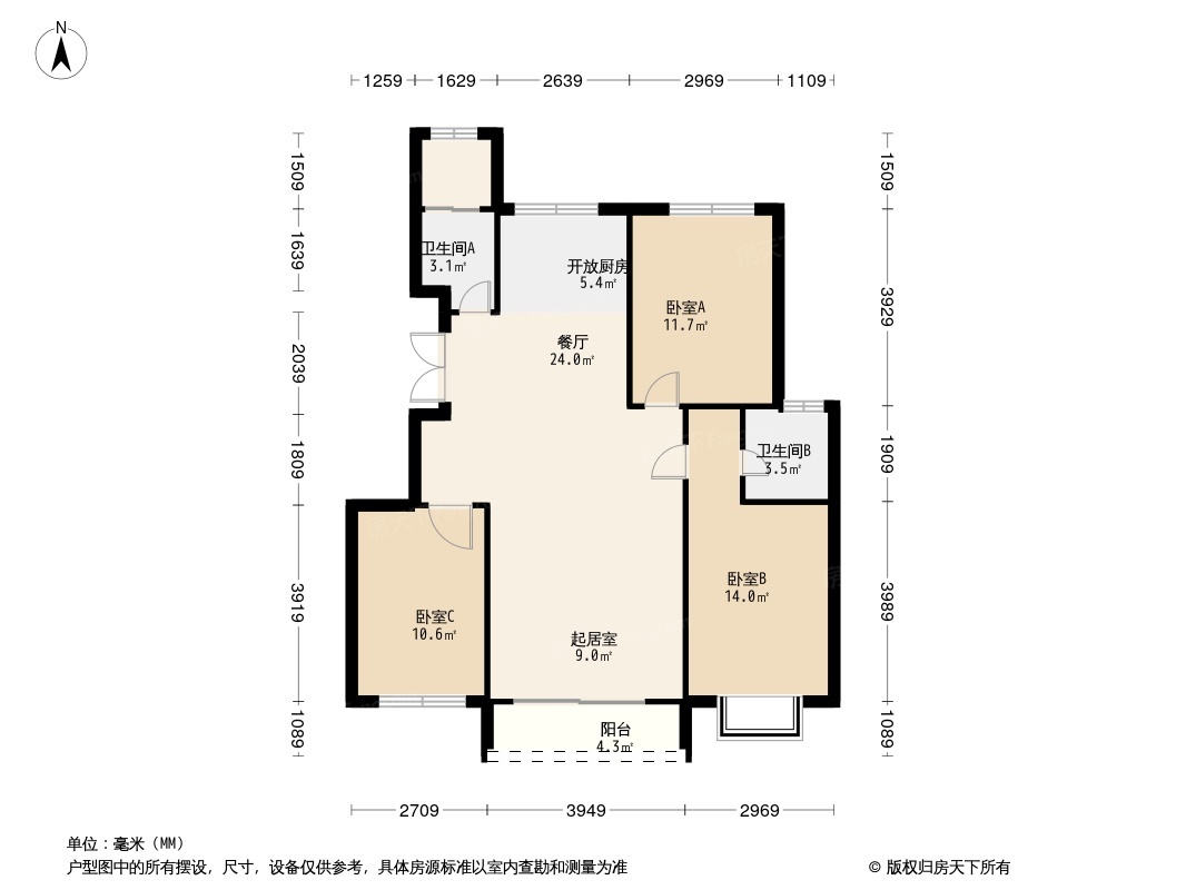 观湖景园户型图