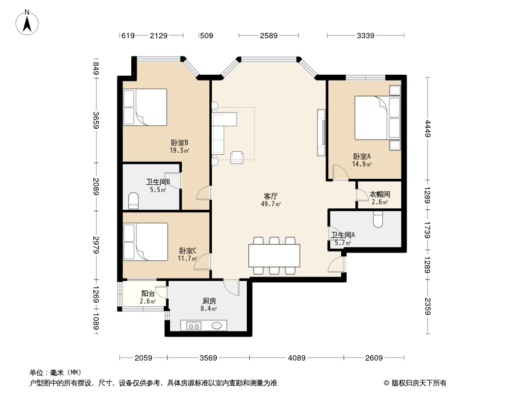 新锦江公寓户型图