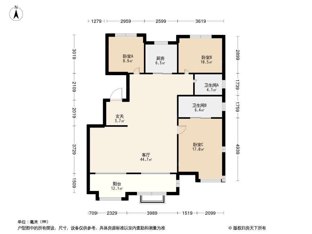 房天下>合肥新房>楼盘资讯>正文> 公园天著主力户型有4室2厅2卫1厨