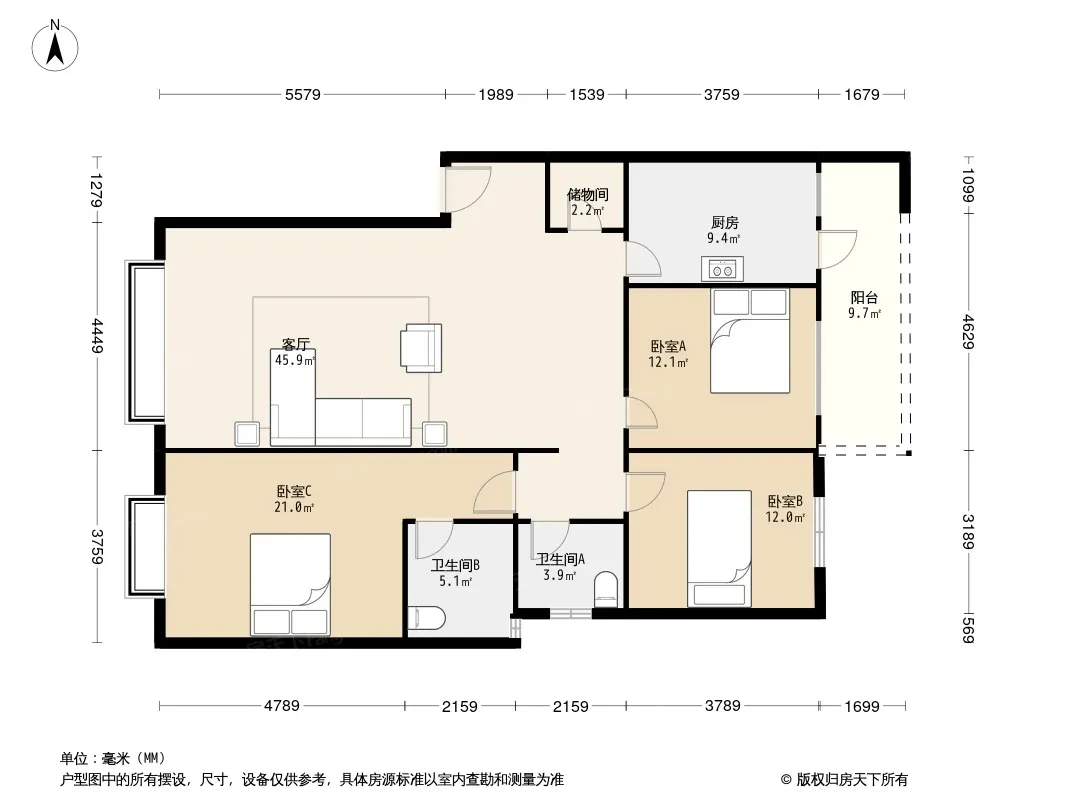 光华园(温江)户型图