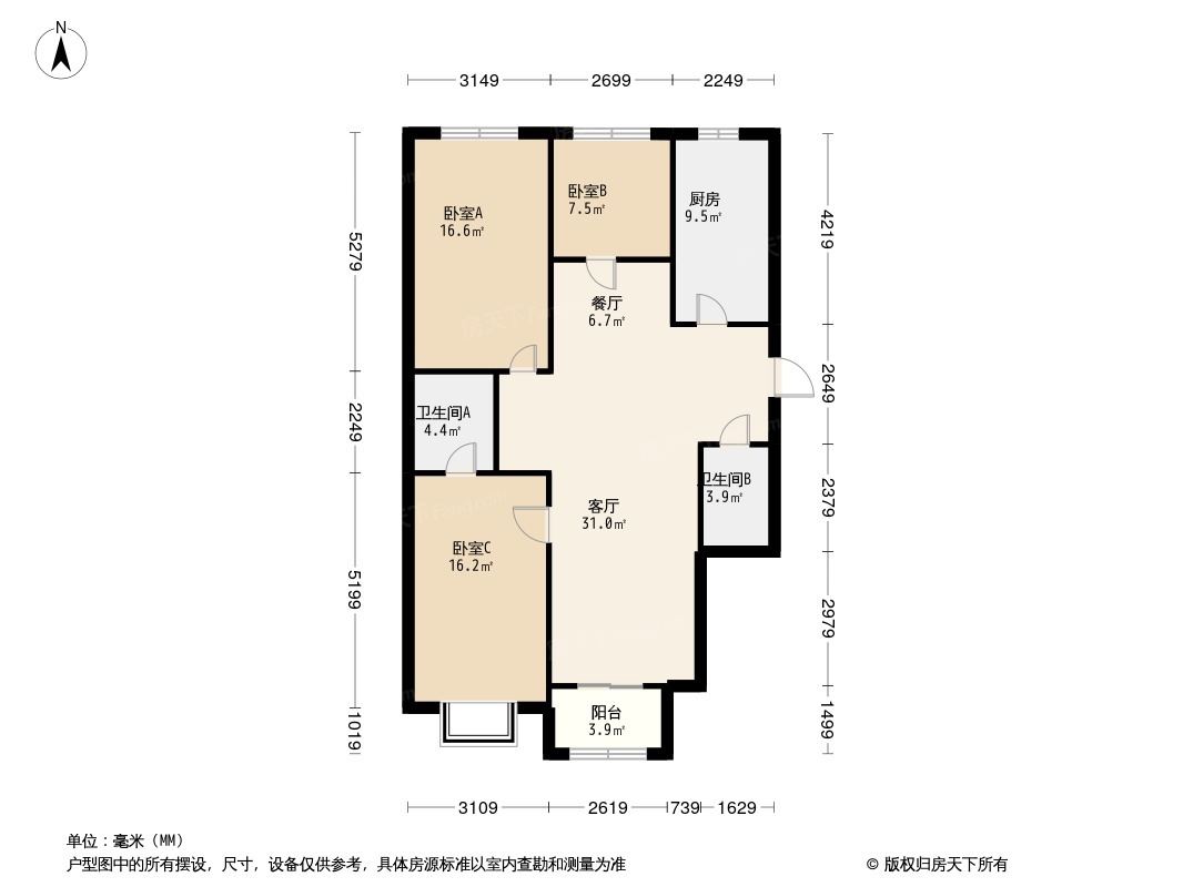 迎宾花园户型图