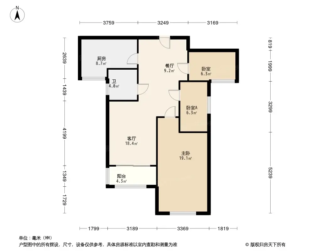 福星惠誉福星华府·峯境户型图