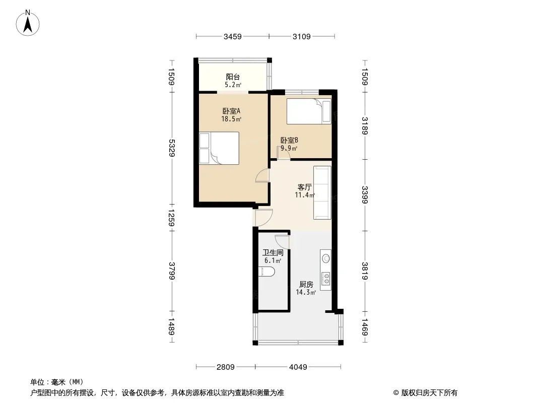 抚林巷6号院户型图