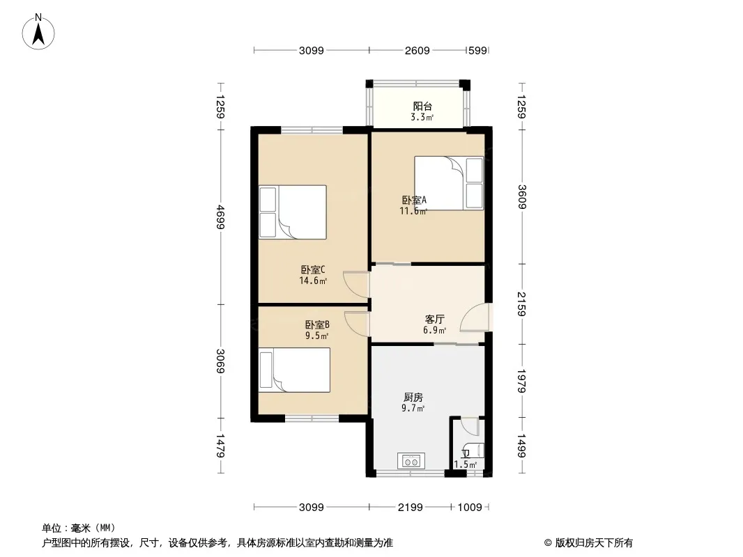 抚琴西北街3号院户型图