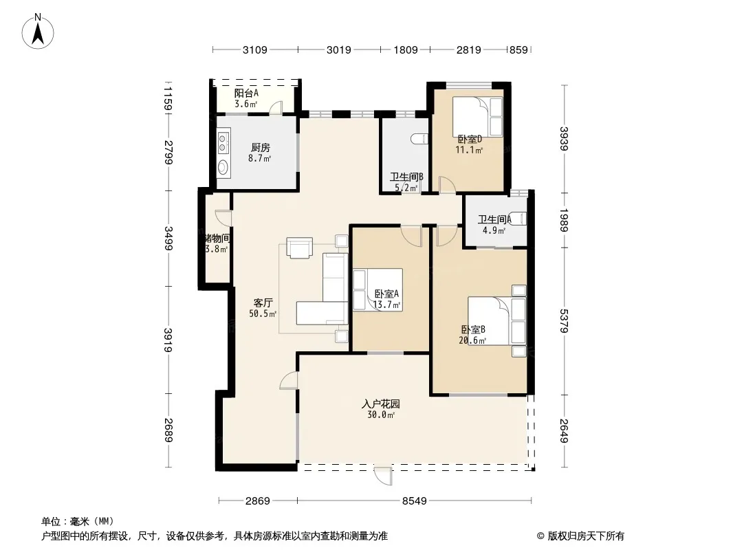 河景馨城B区户型图