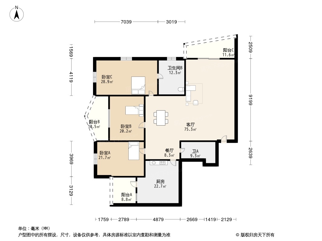 北秀花园户型图