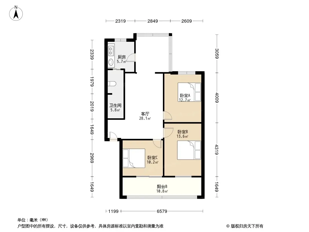 上半节巷16号户型图