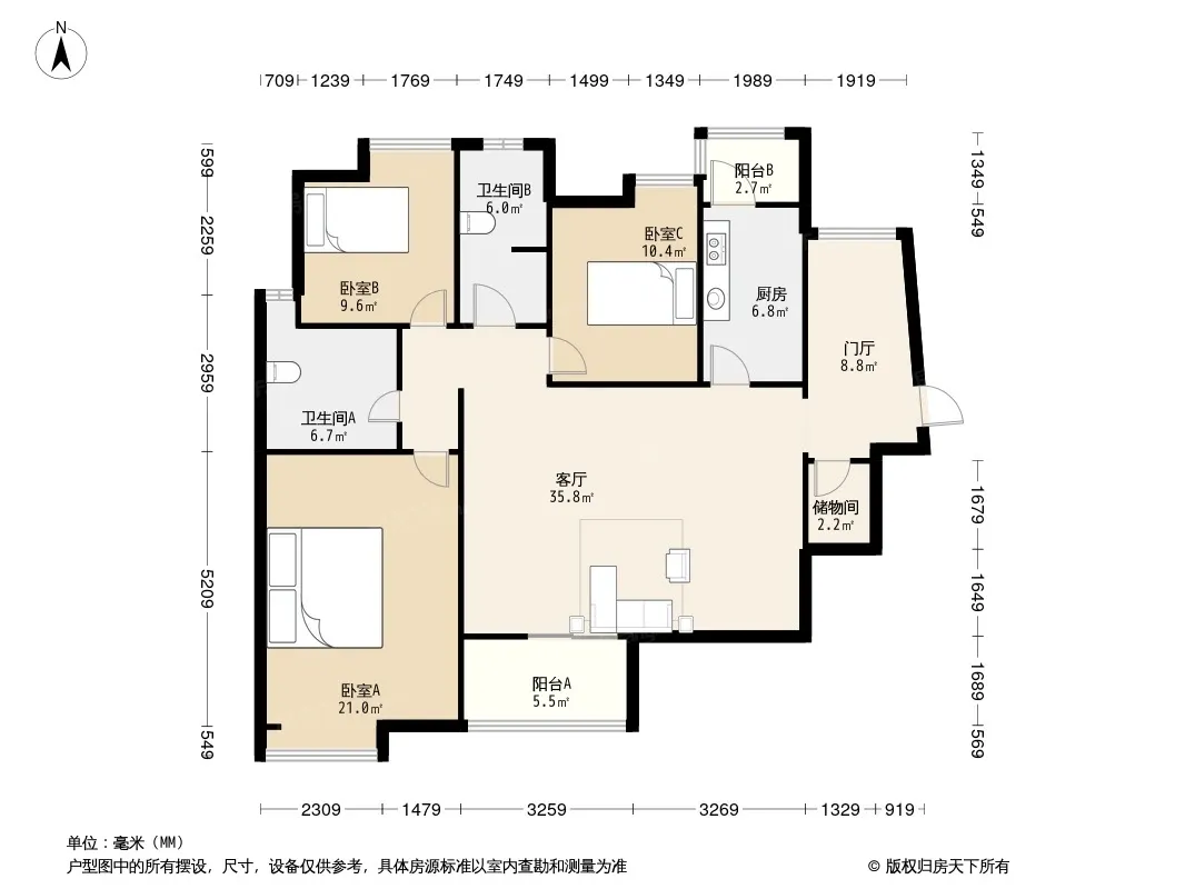 国泰公园壹号户型图