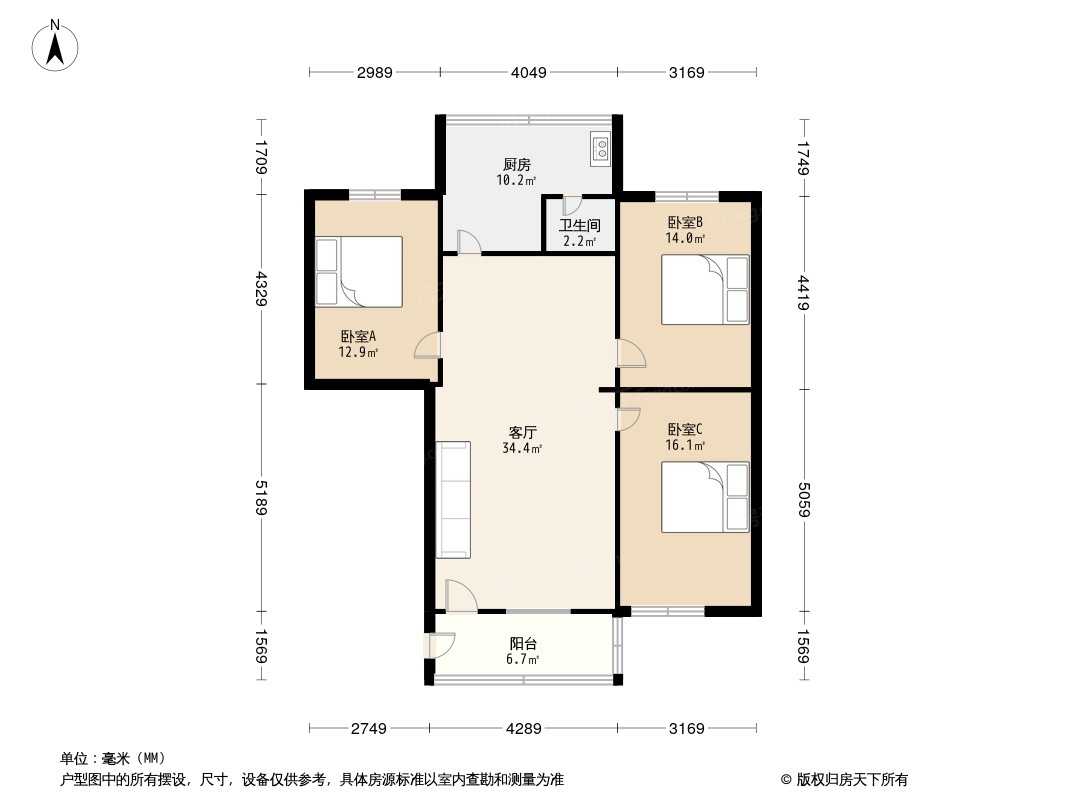 松园大厦户型图