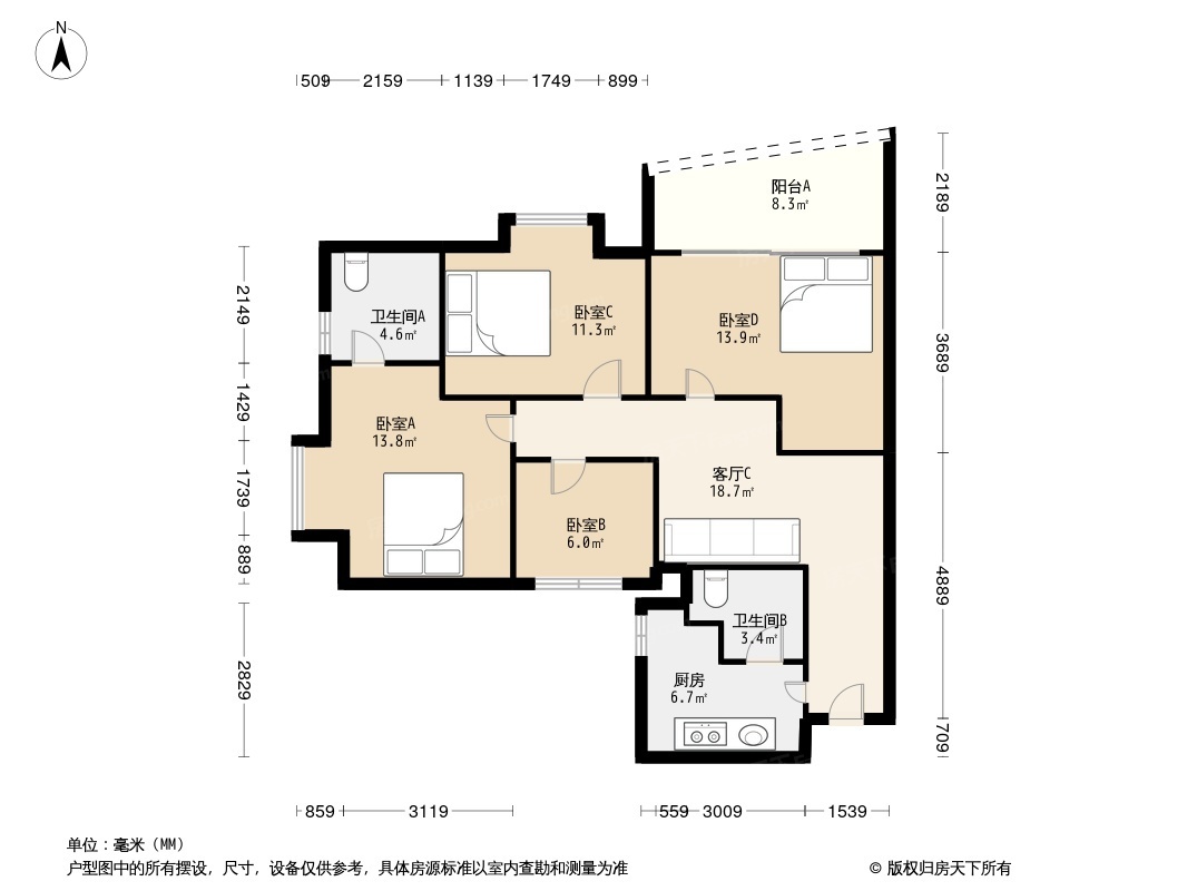 荔港南湾户型图