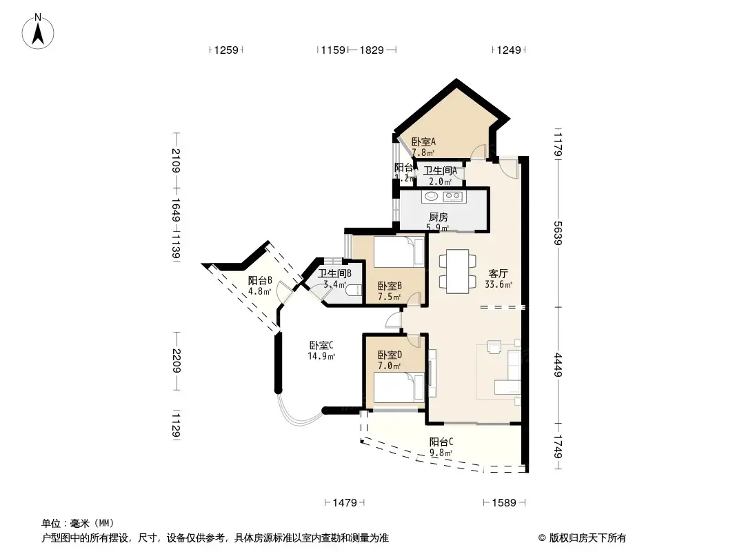 富力御龙庭户型图