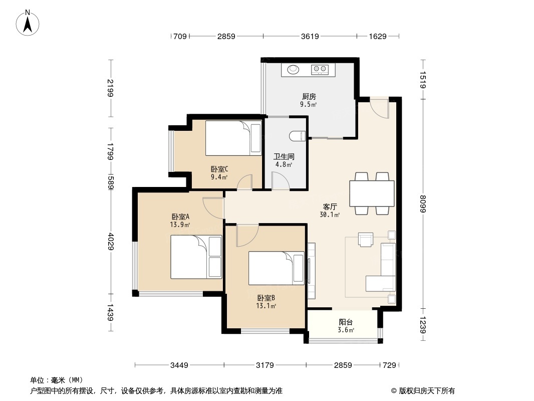 合能珍宝金楠户型图