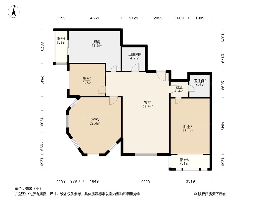 龙海公寓户型图