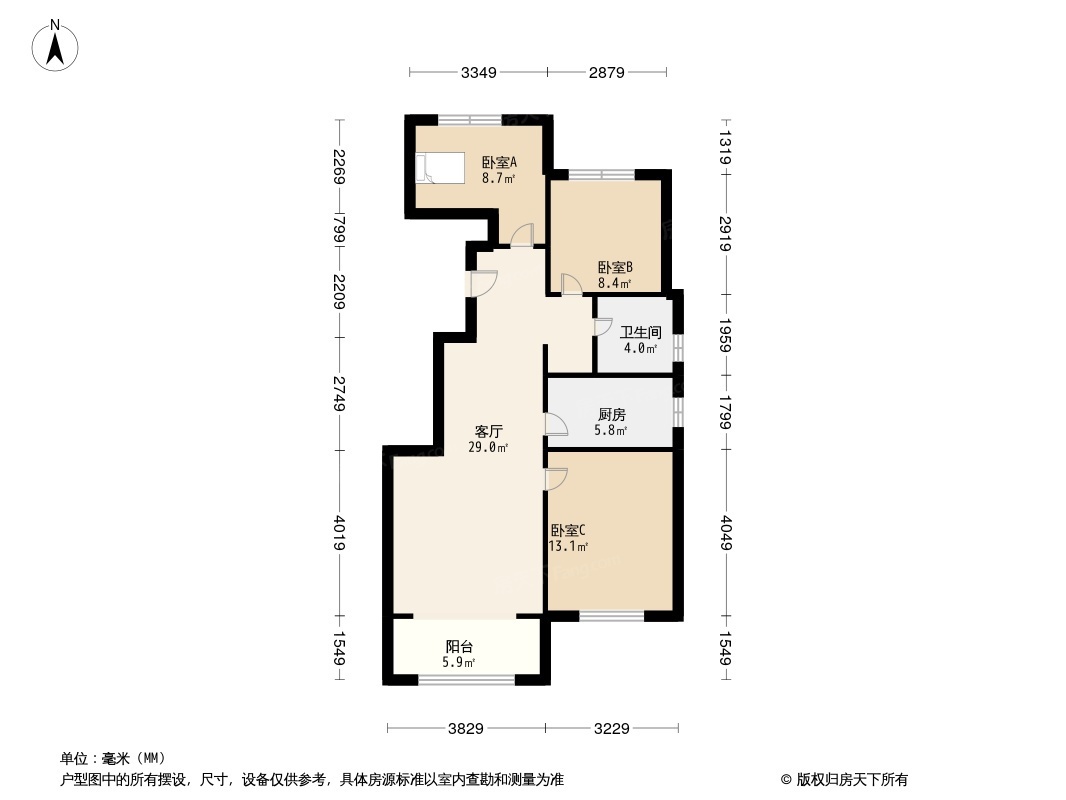 丽泽花园户型图