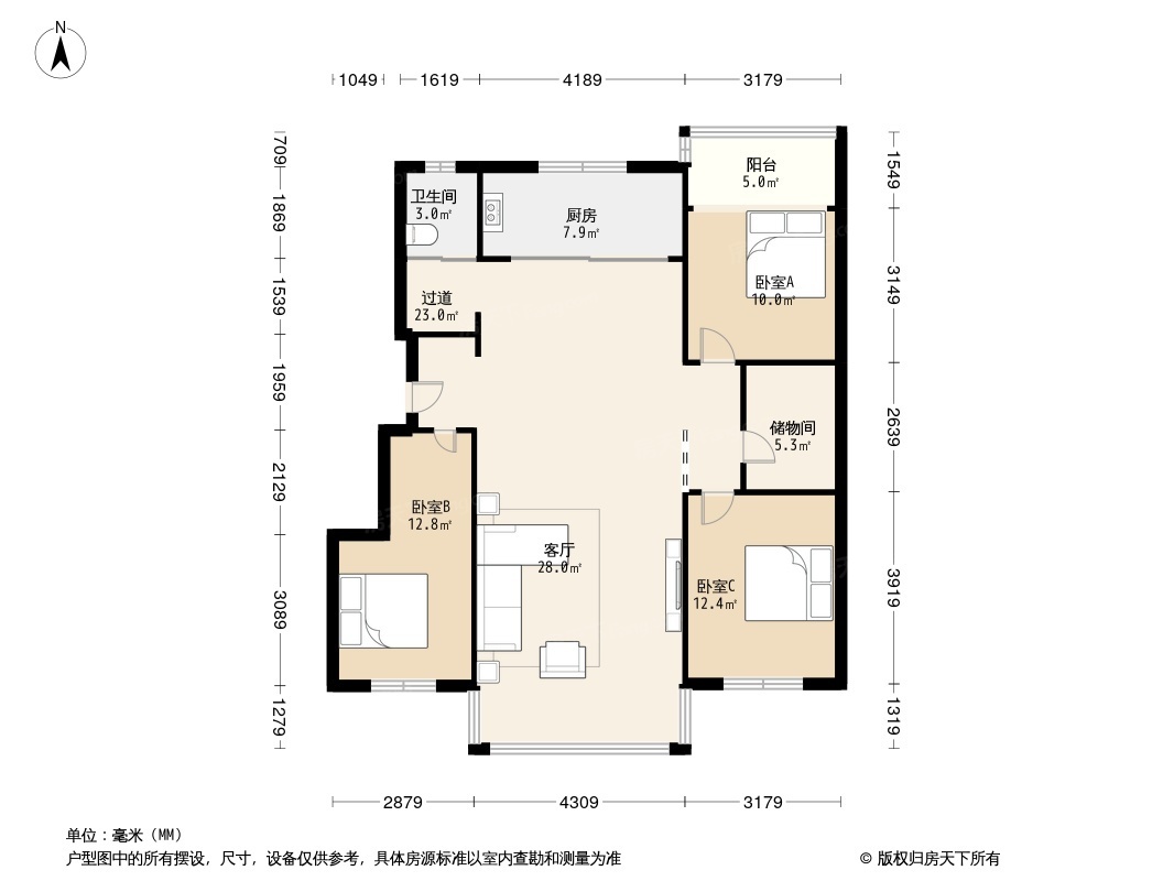 富禹依云美域户型图