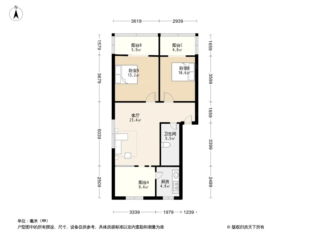 小沙河东路36号院户型图
