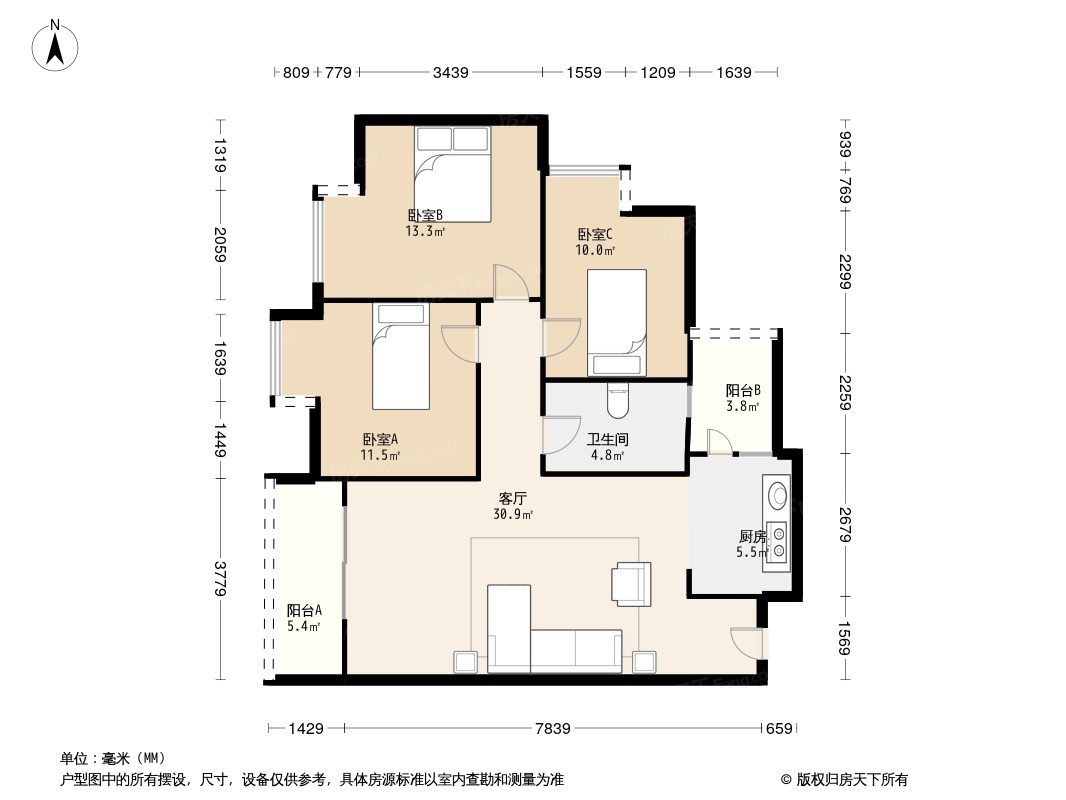 嘉陵春和景明户型图