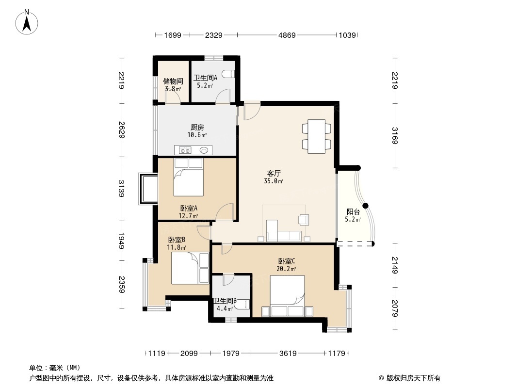 大江滨江花园户型图