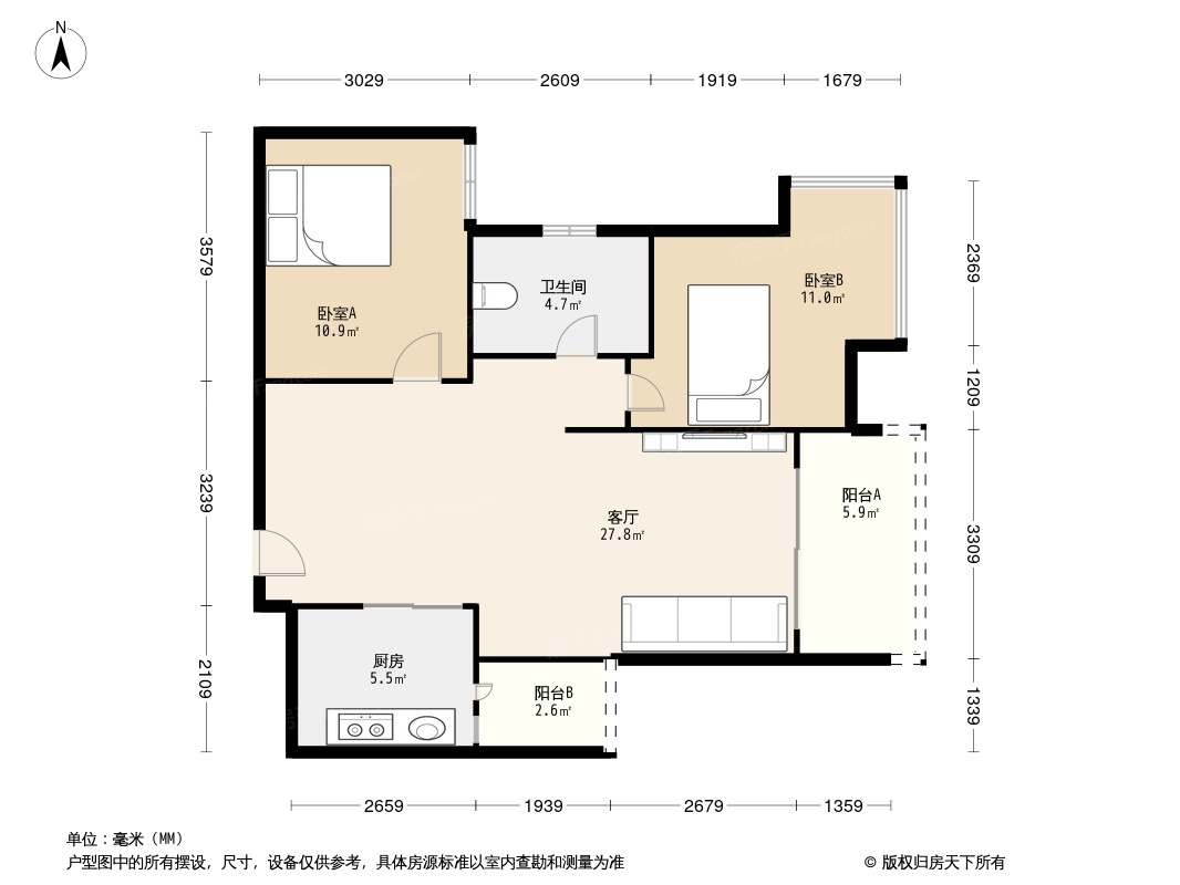 奥园康城B区户型图