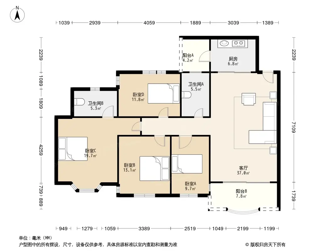 祈福新村蝶舞轩户型图