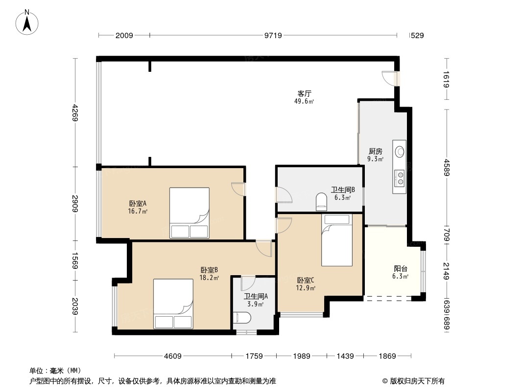 天佑·绿岛国际户型图