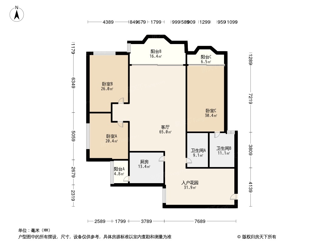 雅宝新城名门世家户型图