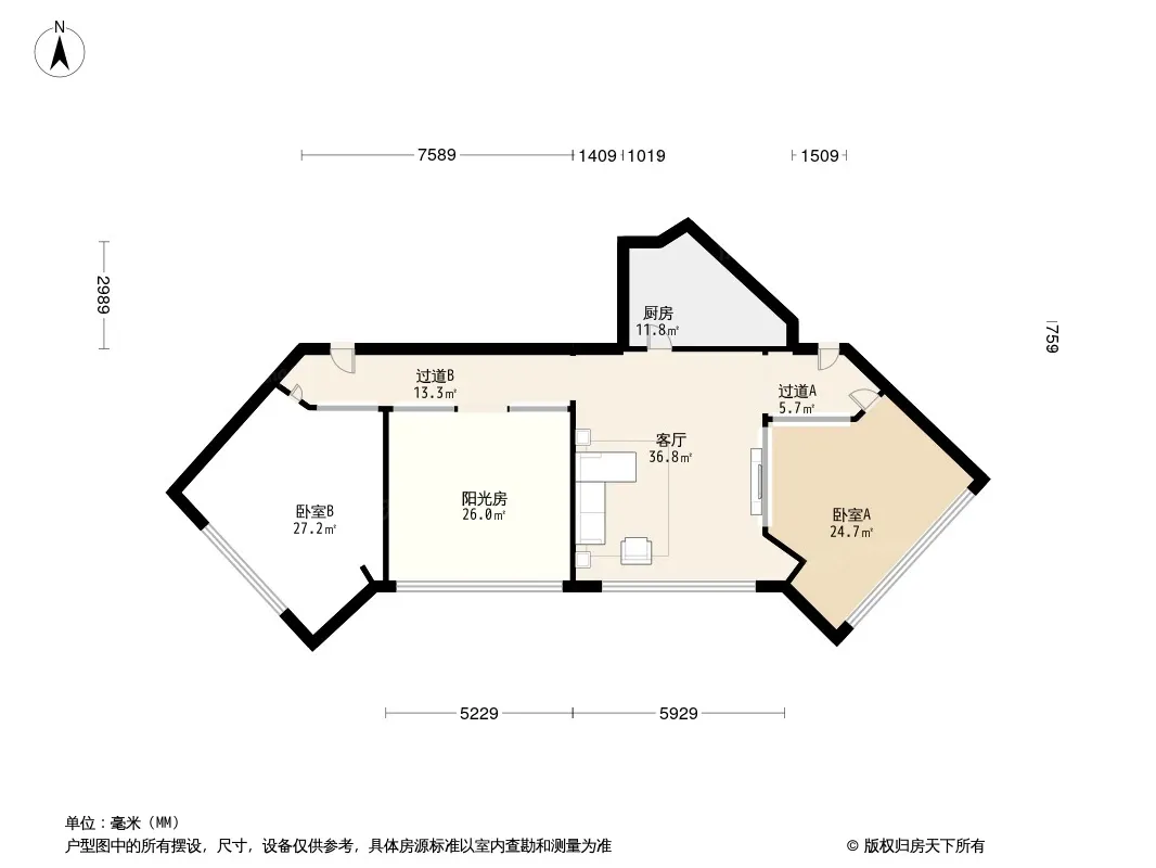 锦江时代花园公寓户型图