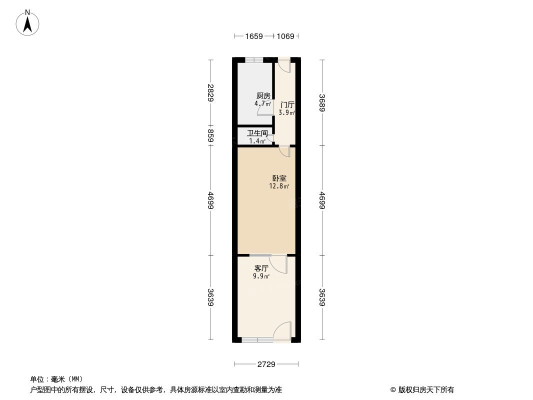 塘沽迎春里户型图