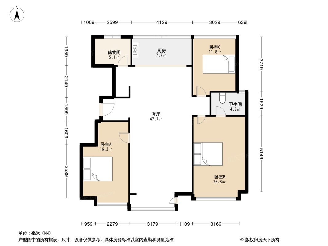 龙湖天宸原著别墅户型图