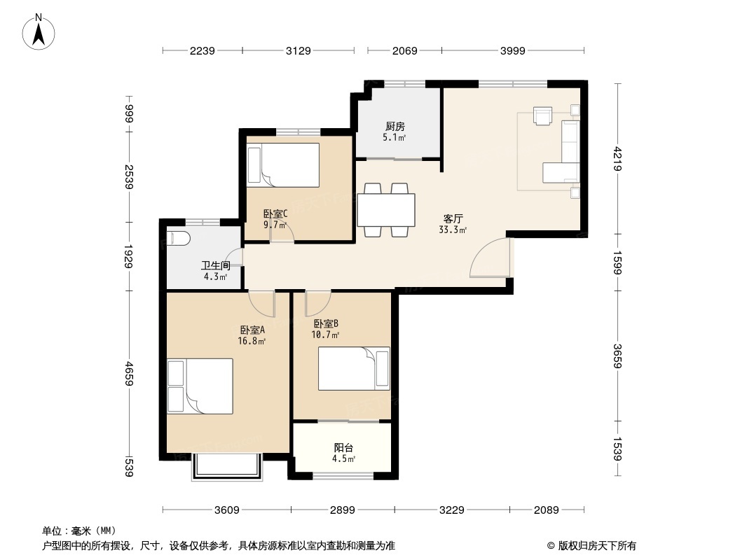 悦府尚书房户型图