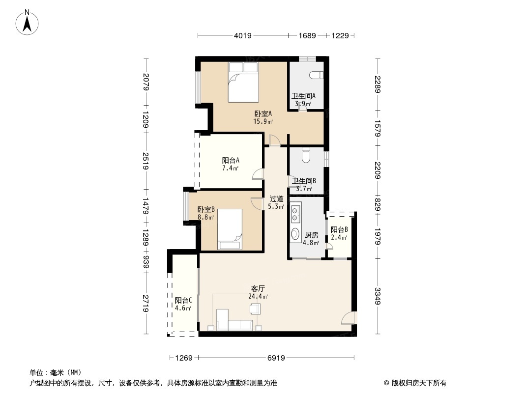 佳兆业滨江新城墨香庭户型图