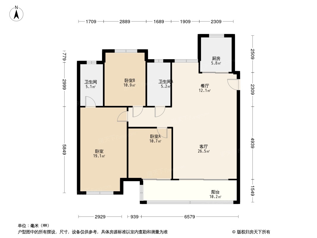 世茂云图花园户型图