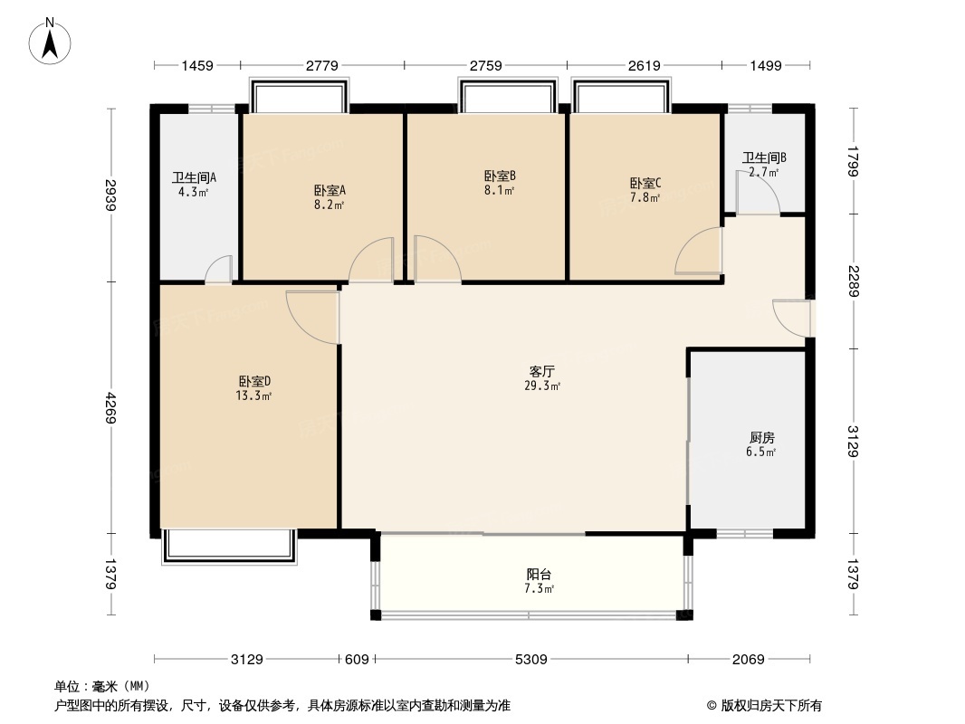 时代雁山湖户型图