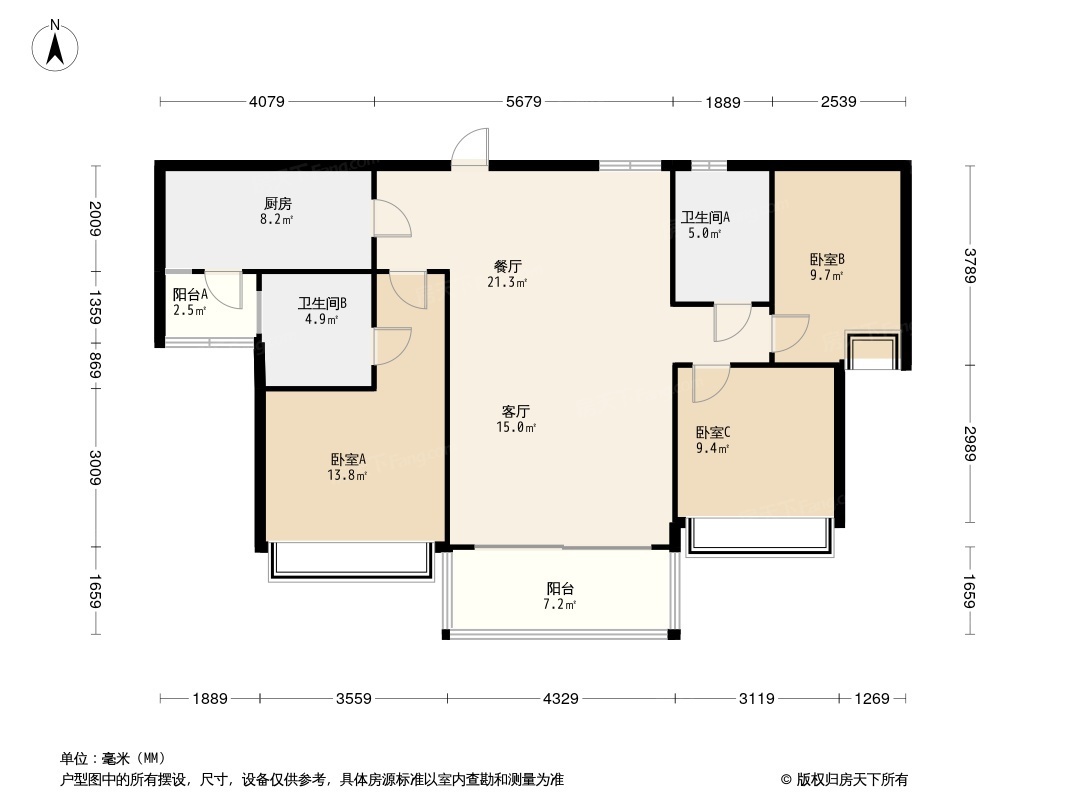 美的未来中心丨海棠公馆户型图