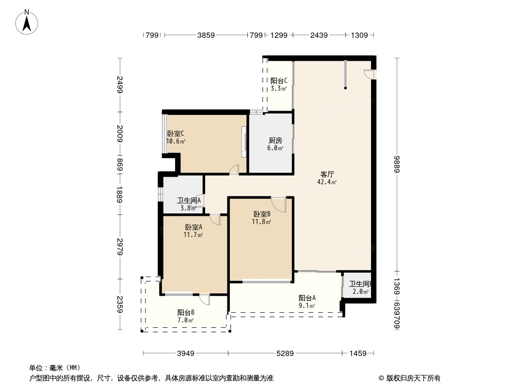 泰华阳光海花园别墅户型图