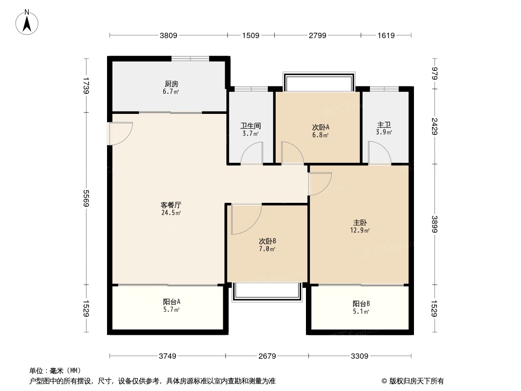 北投观海上城户型图